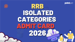 rrb isolated categories admit card 2026:download hall ticket,exam date at rrbapply.gov.in