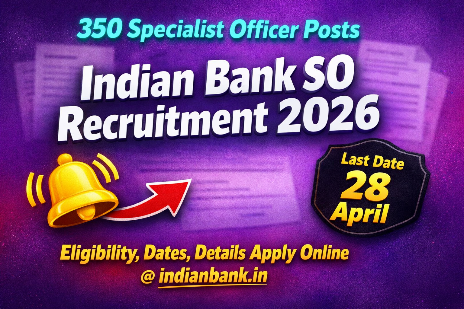 Indian Bank SO Recruitment 2026